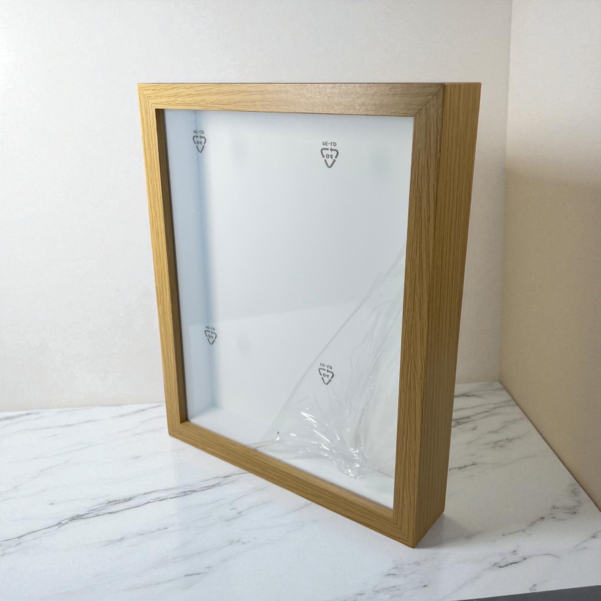 Gambar produk YIXUE Bingkai Foto Ornamen Minimalist Wooden Shadow Box Stand 3D 10 Inch - YE5