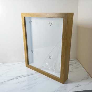 Gambar produk YIXUE Bingkai Foto Ornamen Minimalist Wooden Shadow Box Stand 3D 10 Inch - YE5