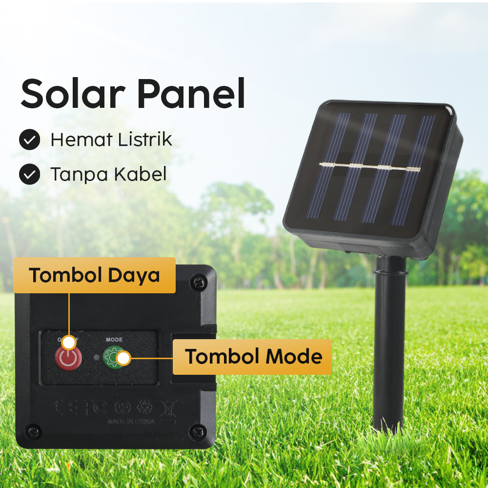 Gambar produk ANBLUB Lampu Hias String Lights Solar Power Waterproof 100 LED 12M - LISM-10