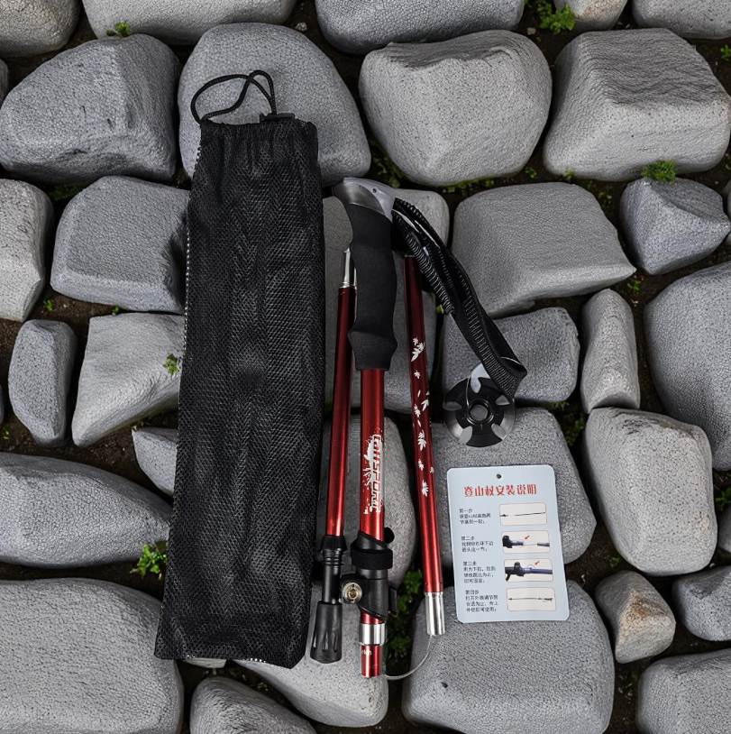Gambar produk TaffSPORT Tongkat Hiking Lipat Trekking Pole Aluminium Alloy 130cm - TF13