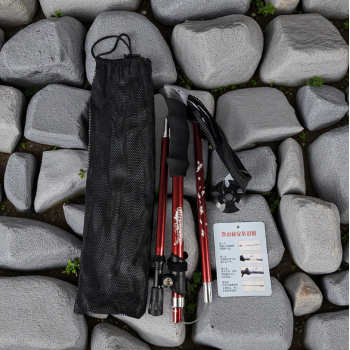 Gambar produk TaffSPORT Tongkat Hiking Lipat Trekking Pole Aluminium Alloy 130cm - TF13