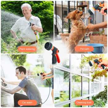 Gambar produk Suiton Semprotan Air Steam Cuci Mobil Nozzles Spray Water Gun 8 Mode - INU108