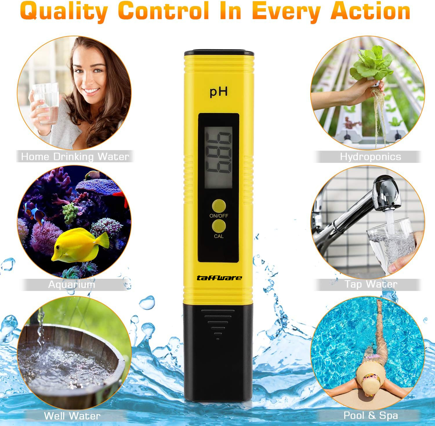Gambar produk Taffware Alat Ukur Uji PH Meter Digital Air Minum Akuarium Tester - PH02