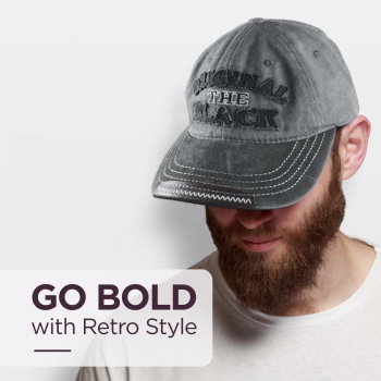 Gambar produk FLB Topi Baseball Cap Original The Black Retro Washed Style - F122