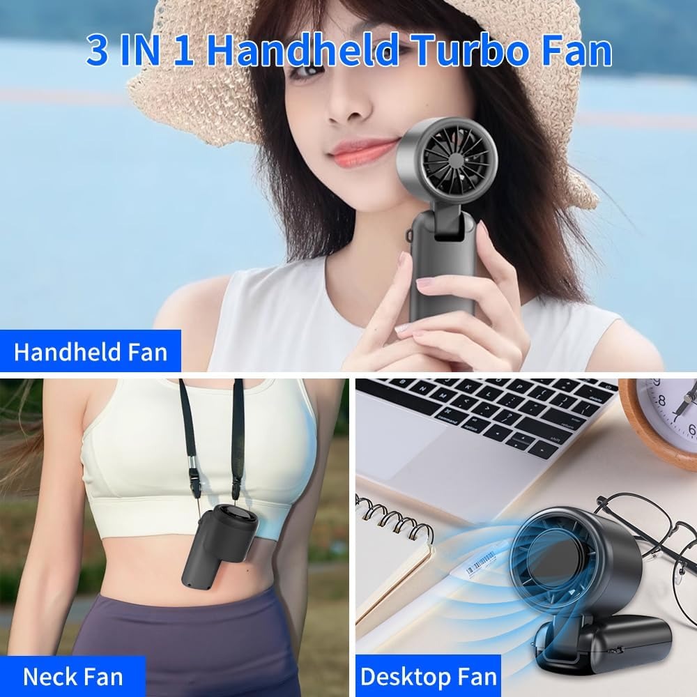 Gambar produk GRE Kipas Mini Portable Handheld Fan 100 Speed Settings 1800mAh - G-100
