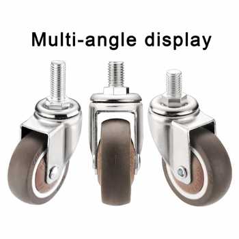 Gambar produk CASTRY Roda Kastor Furniture Soft Rubber Caster Wheel 2 Inch 2 PCS Screw - C20