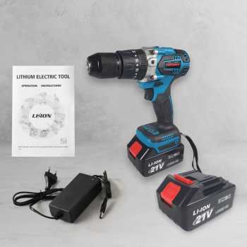 Gambar produk Taffware Bor Listrik Cordless Brushless 1350RPM 21V - LB176
