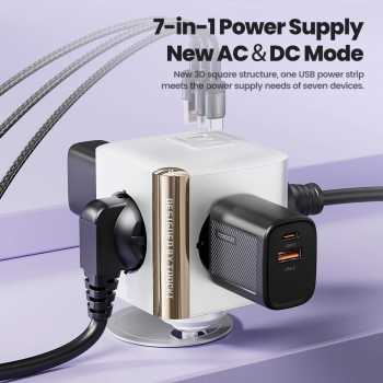 Gambar produk Toocki Stop Kontak 7in1 Power Strip USB Type C EU Plug GaN 33W 4000W - TPSDX-JZB02