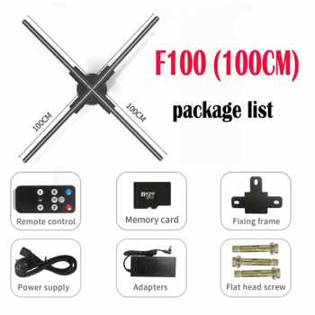 Gambar produk Onlytool Proyektor Kipas 3D Hologram Display Fan Projector LED 1M - F100