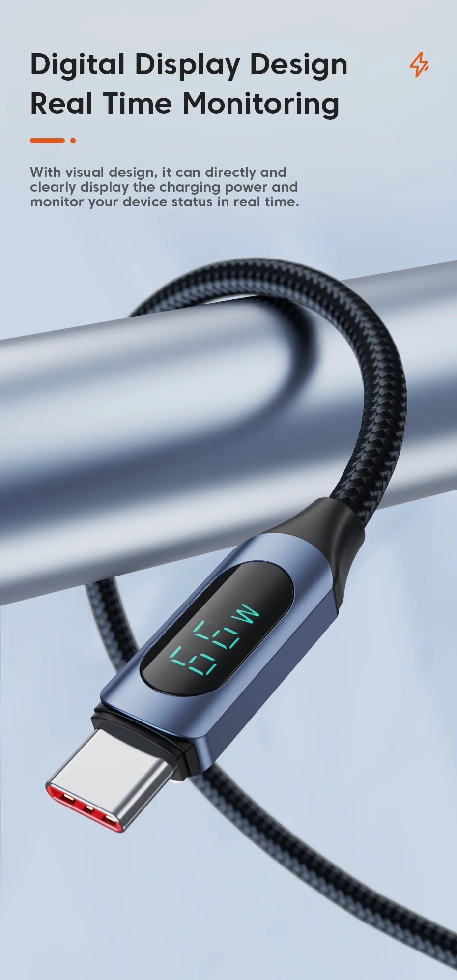 Gambar produk Toocki Kabel Charger Data USB to USB Type-C Fast Charging 66W 6A 1M - TXCT-XY01/XYA01