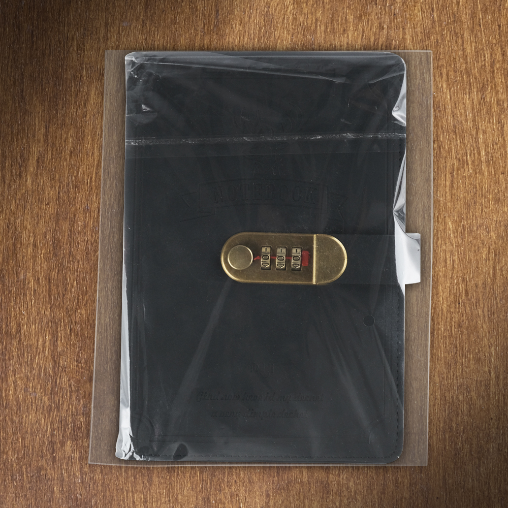 Gambar produk Toddi Buku Jurnal Leather Notebook Diary 80GSM 265 Halaman with Lock - TD-A5
