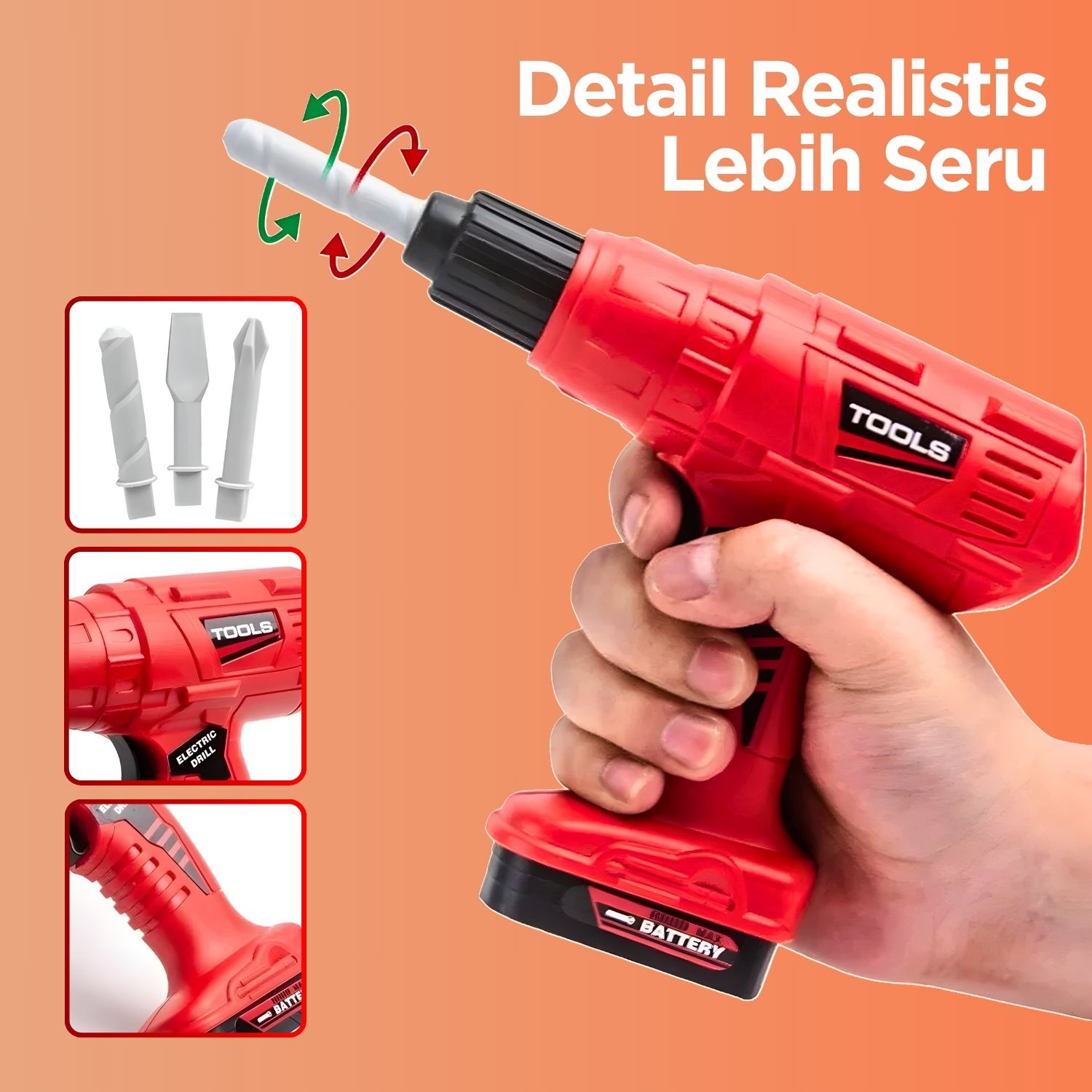 Gambar produk YICHI Hardware Tool Toy Mainan Perkakas Anak Simulasi Pertukangan - TD46