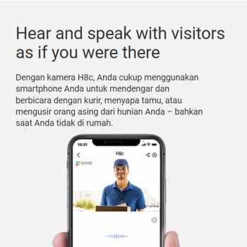 Gambar produk EZVIZ Kamera CCTV 2K AI Human Detection Two Way Audio Waterproof - H8c POE 3MP
