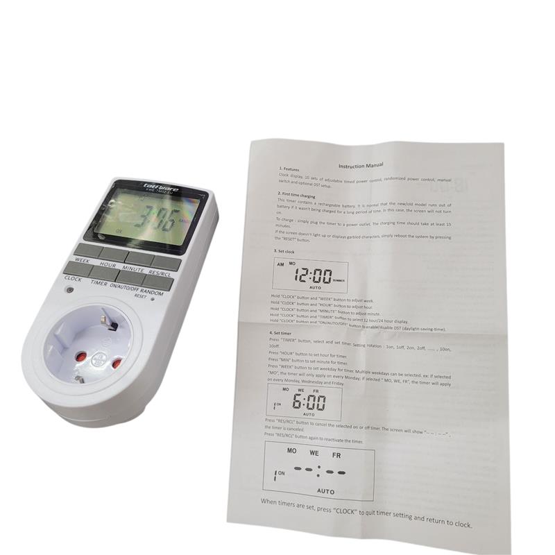 Gambar produk Taffware Stop Kontak Programmable Timer Switch 10 Program 230V/16A - KWE-TM02-EU