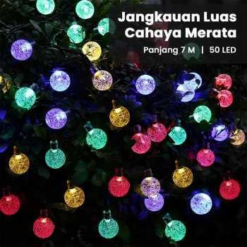 Gambar produk MUFAVA Lampu Hias String Lights Solar Panel 50 LED 7M - S32