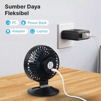 Gambar produk Tonewan Kipas Angin Meja Desk Fan USB 4.3 Inch - F2