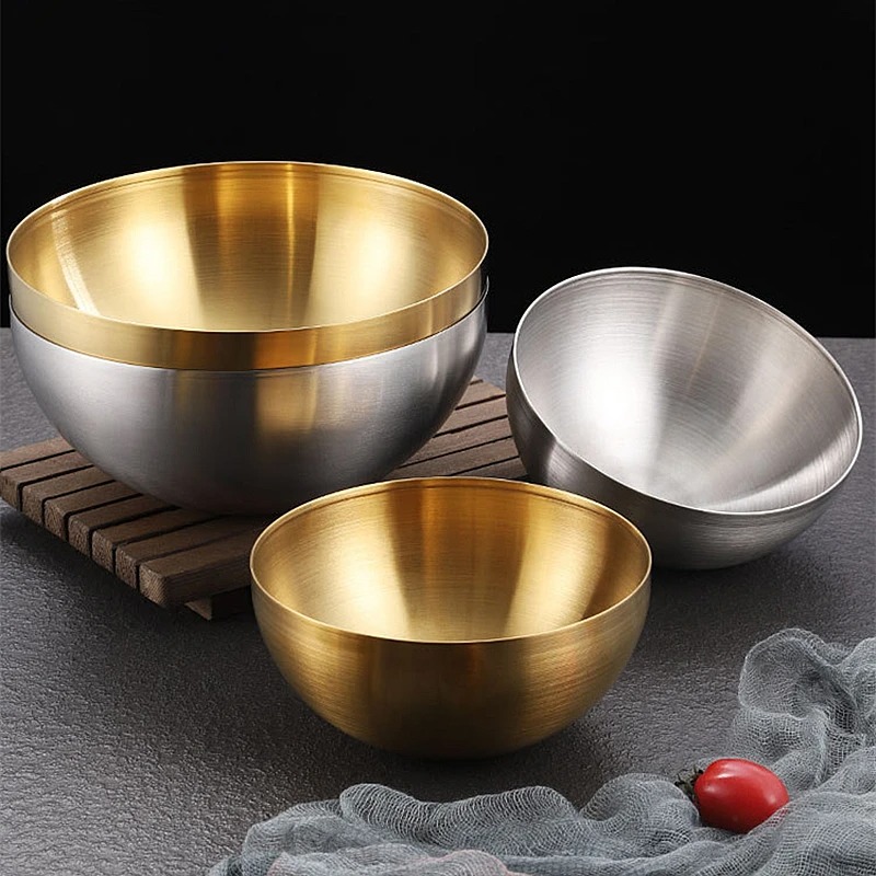 Gambar produk ALRY Mangkuk Mie Salad Stainless Steel Korean Style Noodle Soup Bowl 20cm - ZX-304