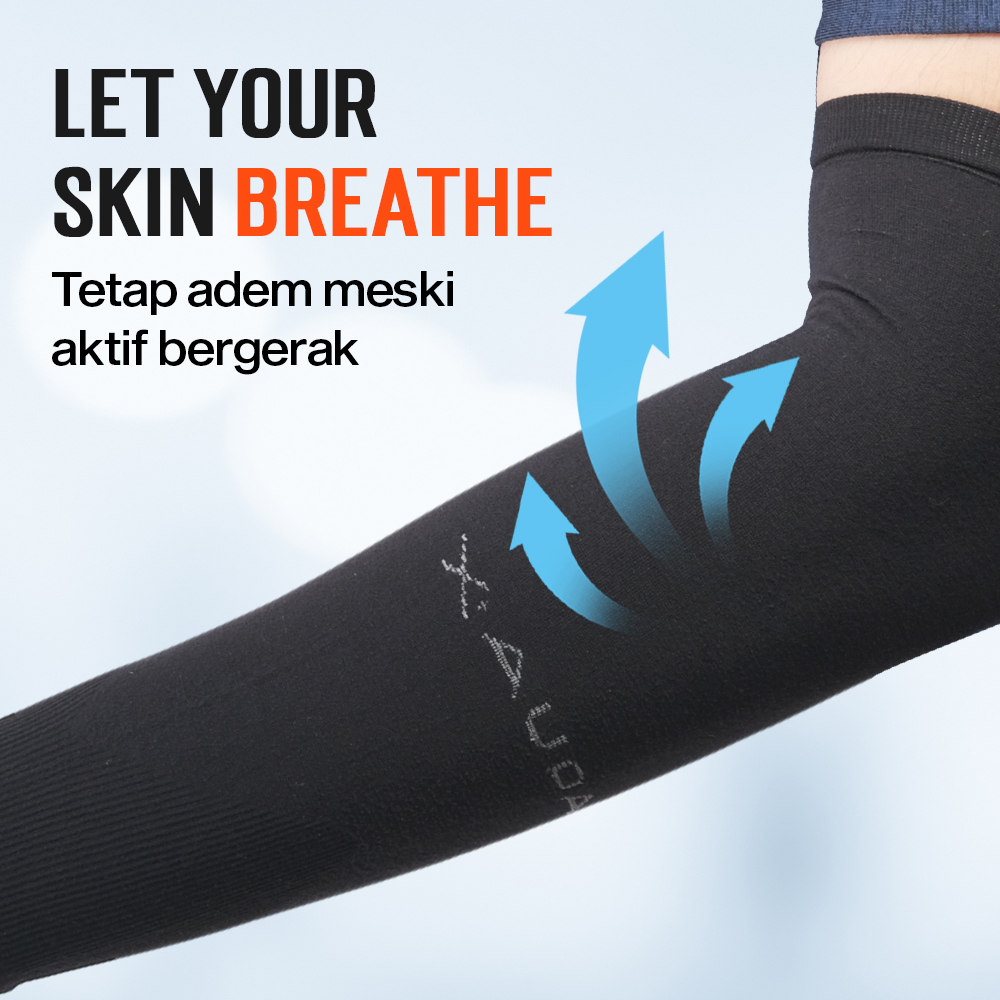 Gambar produk X-AUQA Manset Tangan Sepeda Sun Protection Anti UV Nylon 3 Pair - A-3