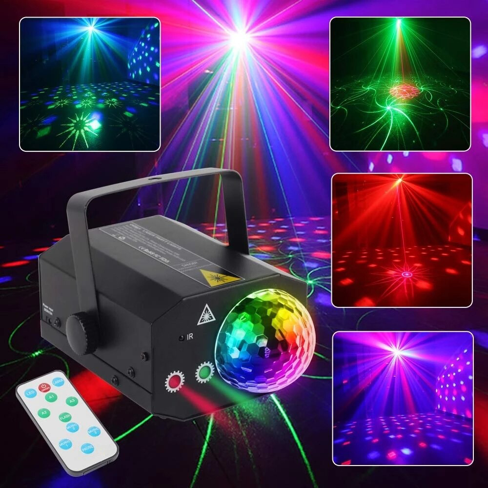Gambar produk ALIEN Lampu Proyektor Disco 16 Patterns 240V 10W with Remote Control - TC-7007P