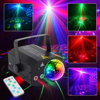 ALIEN Lampu Proyektor Disco 16 Patterns 240V 10W with Remote Control - TC-7007P