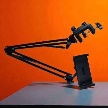 Gambar produk MAMEN Lazypod Holder Tablet Smartphone Stand 360 Rotation Desk Clamp - MM4
