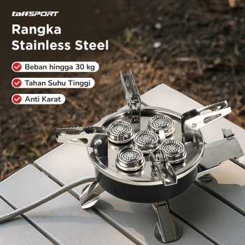 Gambar produk TaffSPORT Kompor Gas Portable Lipat 5 Burner Ultralight Camping Stove - WS542