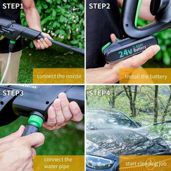 Gambar produk Fixnow Semprotan Air Cuci Mobil High Pressure Spray Gun 35 Bar 2.6Ah - 500E