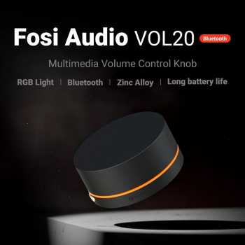 Fosi Audio Volume Control Knob Multimedia Bluetooth RGB Light 750mAh - VOL20