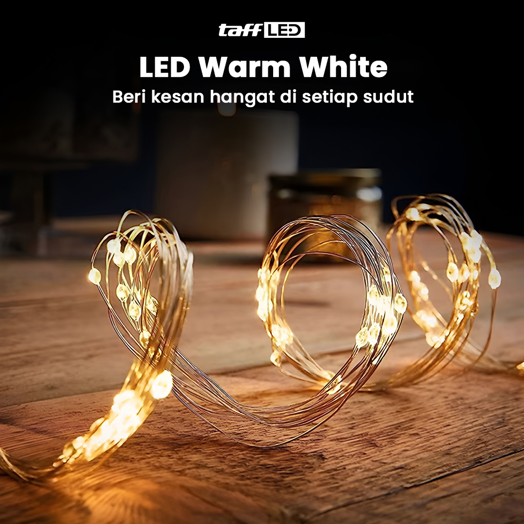 Gambar produk TaffLED Lampu Hias String Lights Waterproof 100 LED with Solar Panel - M071