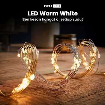 Gambar produk TaffLED Lampu Hias String Lights Waterproof 100 LED with Solar Panel - M071