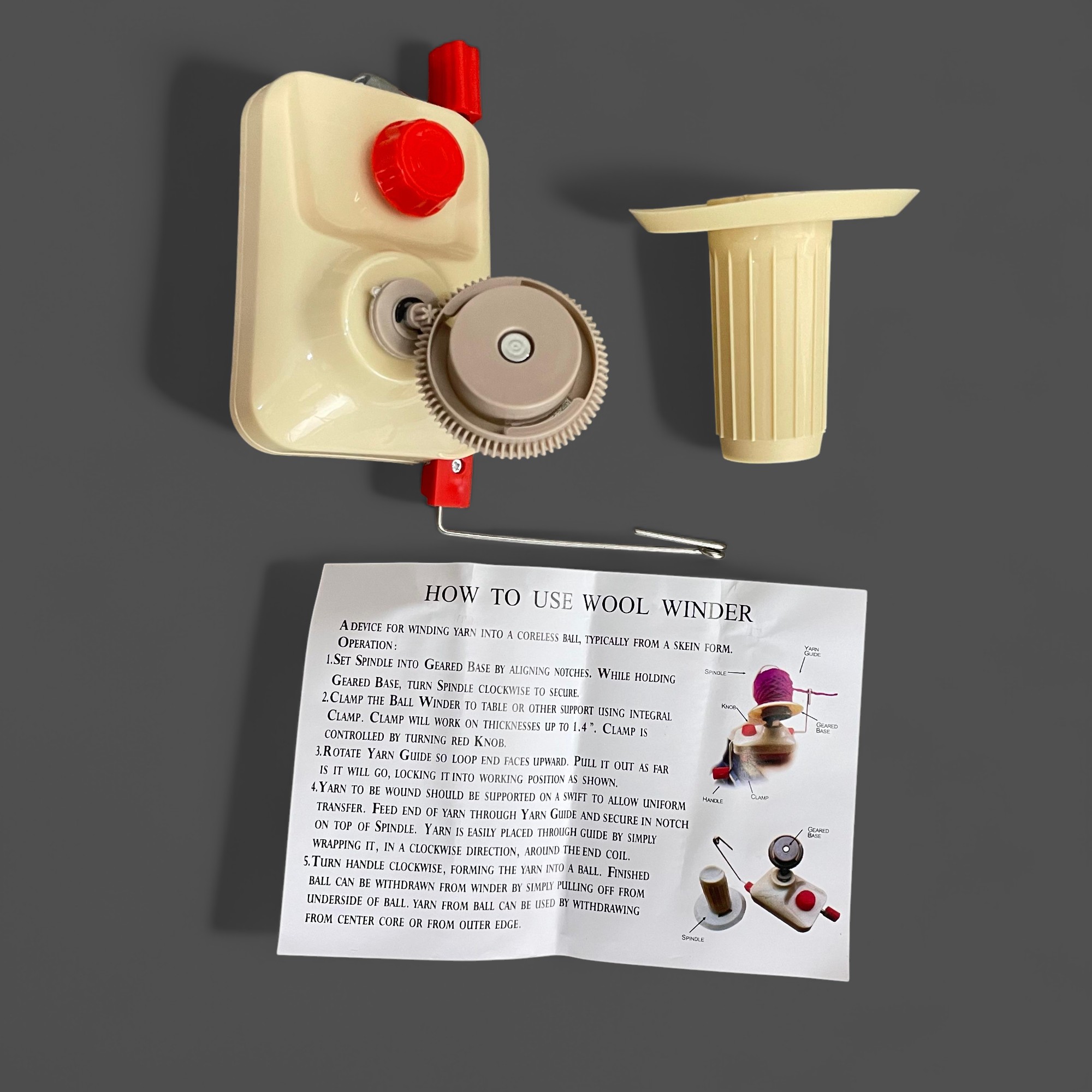 Gambar produk SEWON Alat Penggulung Benang Rajut Manual Wool Winder - WB10