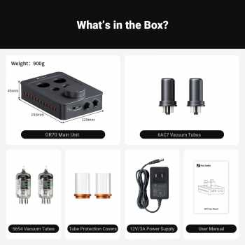 Gambar produk Fosi Audio Amplifier Quad Tube Hi-Fi Headphone DAC with Volume Knob - GR70