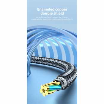 Gambar produk ESSAGER Kabel Audio Jack 3.5mm Male to Female HiFi 3 Sections 1M - EYPY335-YYA0G
