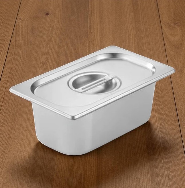 Gambar produk SUPPLE Food Pan Stainless Steel Wadah Makanan Prasmanan dengan Tutup 1/4x6cm - GN-201