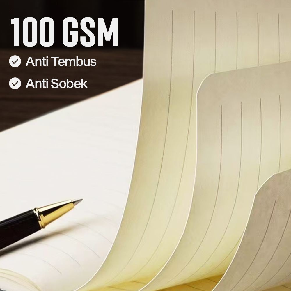 Gambar produk Toddi Buku Jurnal Leather Determination A5 200 Halaman Grid with Lock - TDD3