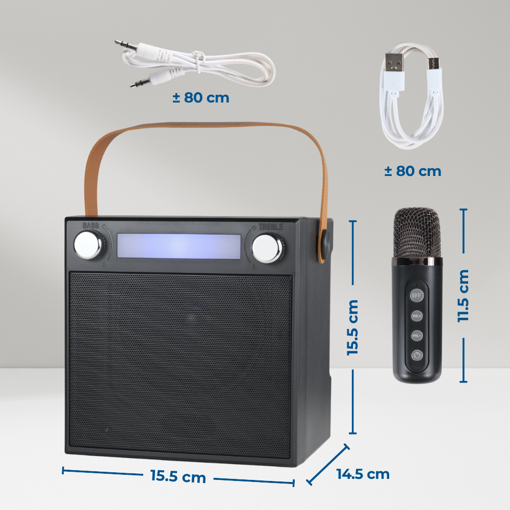 Gambar produk MUWIND Speaker Bluetooth Karaoke Portable RGB with 2 Wireless 10W - WJ-A837