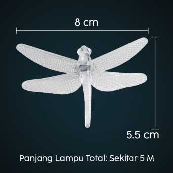Gambar produk YUSHILED Lampu Hias String Lights Dragonfly Solar Panel IP65 8 Modes 20 LED - M088