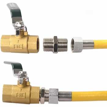 Gambar produk SHILECTI Sambungan Pipa Air Male Hex Nipple Pipe Connector 2 PCS 1/4 Inch - SC138