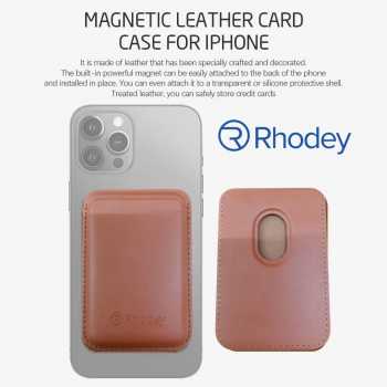Rhodey Dompet Kartu Magnetic Card Holder MagSafe PU Leather for iPhone - WM-95