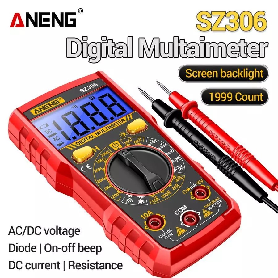 Gambar produk ANENG Digital Multimeter Voltage Tester LCD Backlit Screen - SZ306