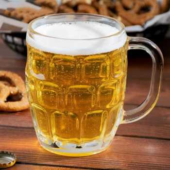 Gambar produk TREDO Gelas Mug Bir Sodium Calcium Glass Pineapple Draft Pattern 500ml - T595