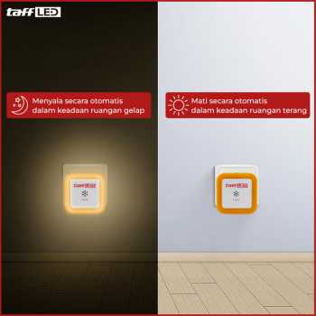 Gambar produk TaffLED Lampu Tidur LED EU Plug Sensor Cahaya Cool White 250V 0.5W - L200