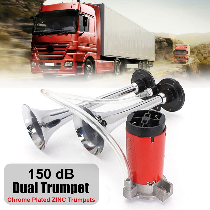 Gambar produk HEYVO Klakson Trompet Mobil Dual Air Horn 150dB 12V - LD201