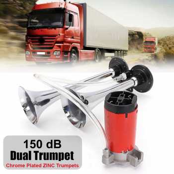 HEYVO Klakson Trompet Mobil Dual Air Horn 150dB 12V - LD201