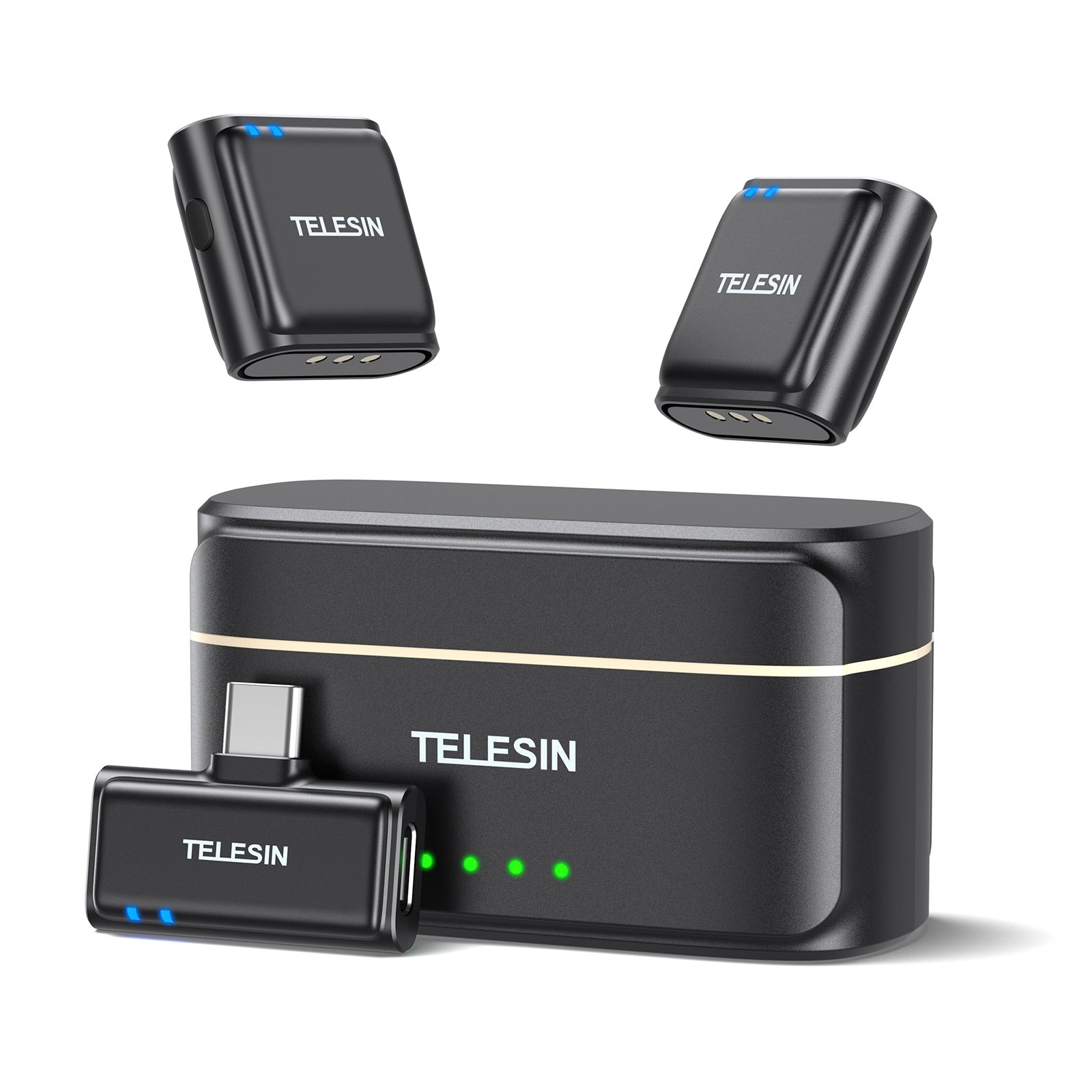 Gambar produk TELESIN Mikrofon Wireless Lavalier Bluetooth Microphone Clip Type C - P5-MCP-01