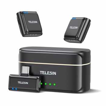 Gambar produk TELESIN Mikrofon Wireless Lavalier Bluetooth Microphone Clip Type C - P5-MCP-01