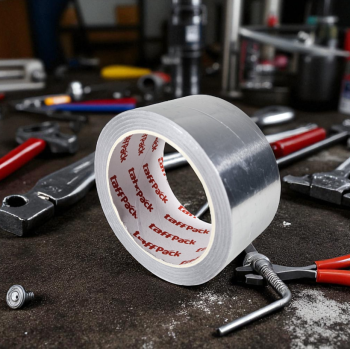 Gambar produk TaffPACK Lakban Aluminium Foil Tape Tahan Panas Anti Bocor 0.06mm 20M 50mm - INU161
