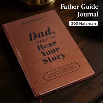 BOKME Buku Jurnal Leather Journal Personalized Father Guided Notebook - BK3