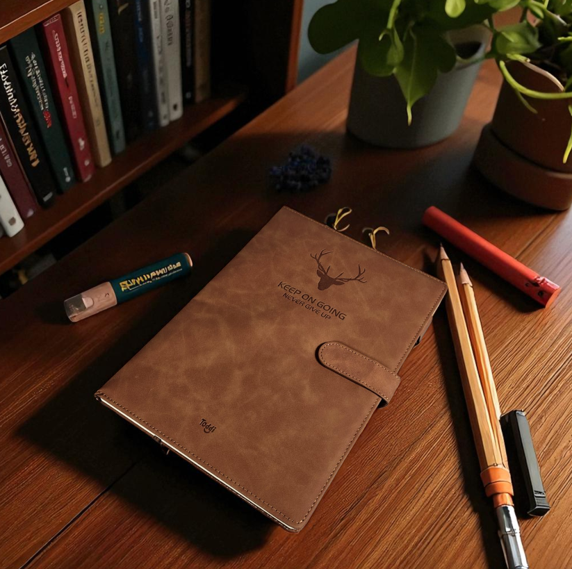 Gambar produk Toddi Buku Catatan Harian Notebook Cover Kulit Magnetic Buckle - TL4