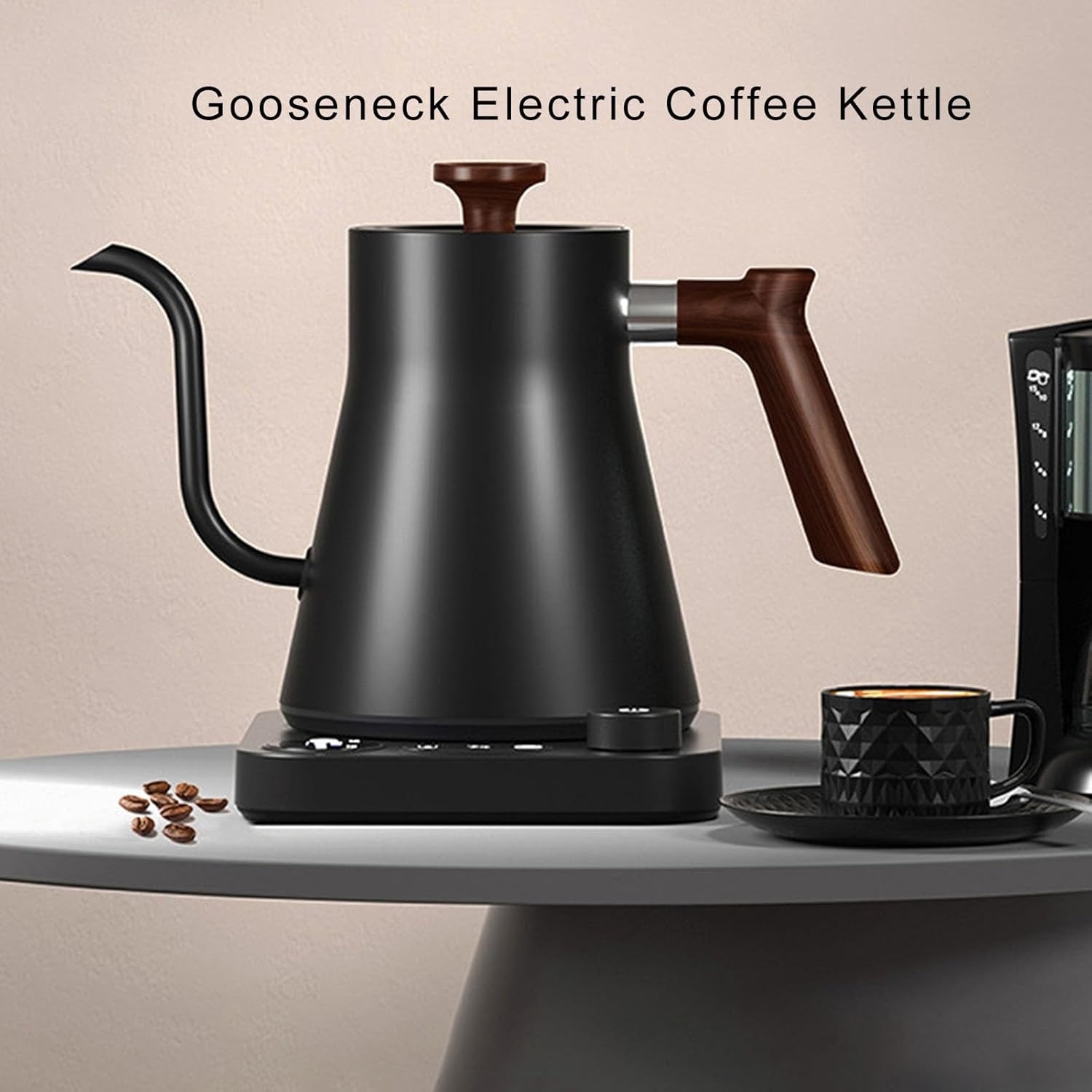 Gambar produk RYZN Teko Listrik Kopi Pemanas Air Leher Angsa Pour Over 1200W 900ml - KT90 Pro